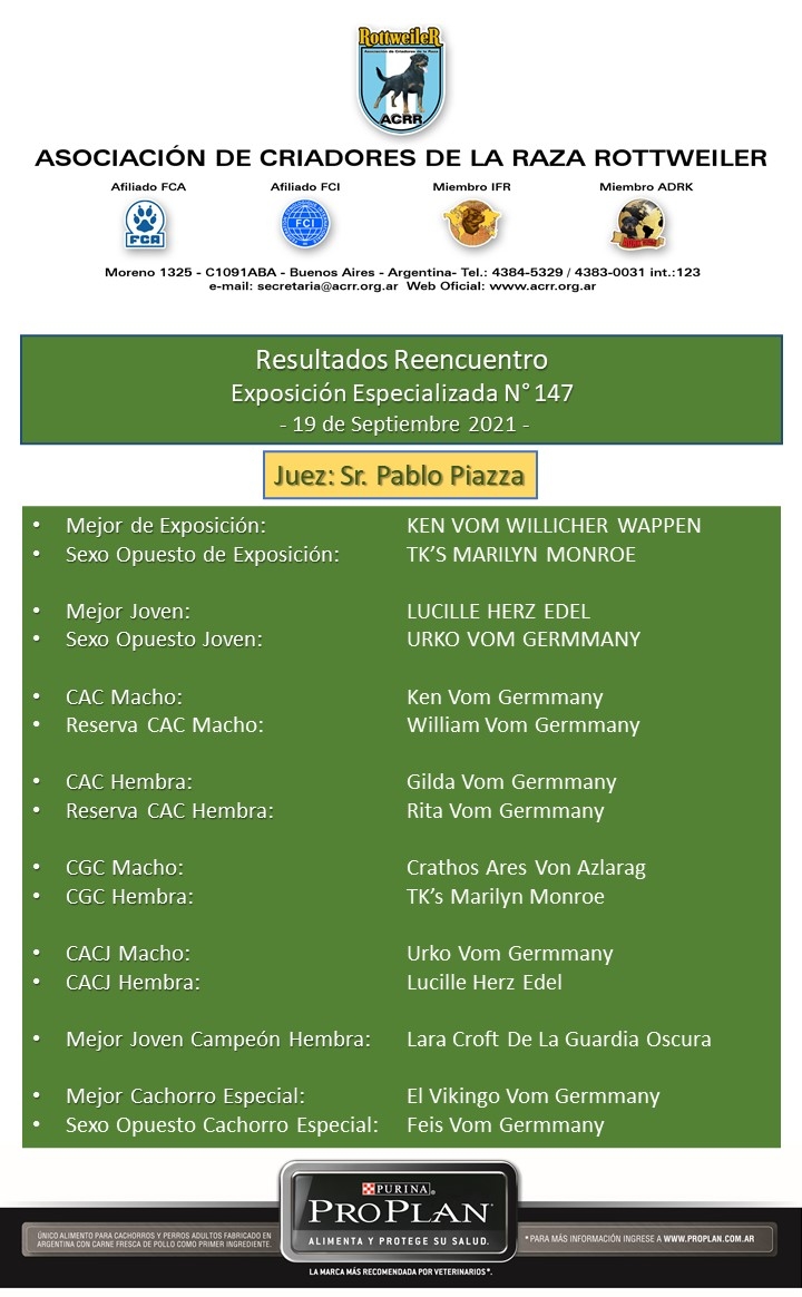 Ganadores expo 147